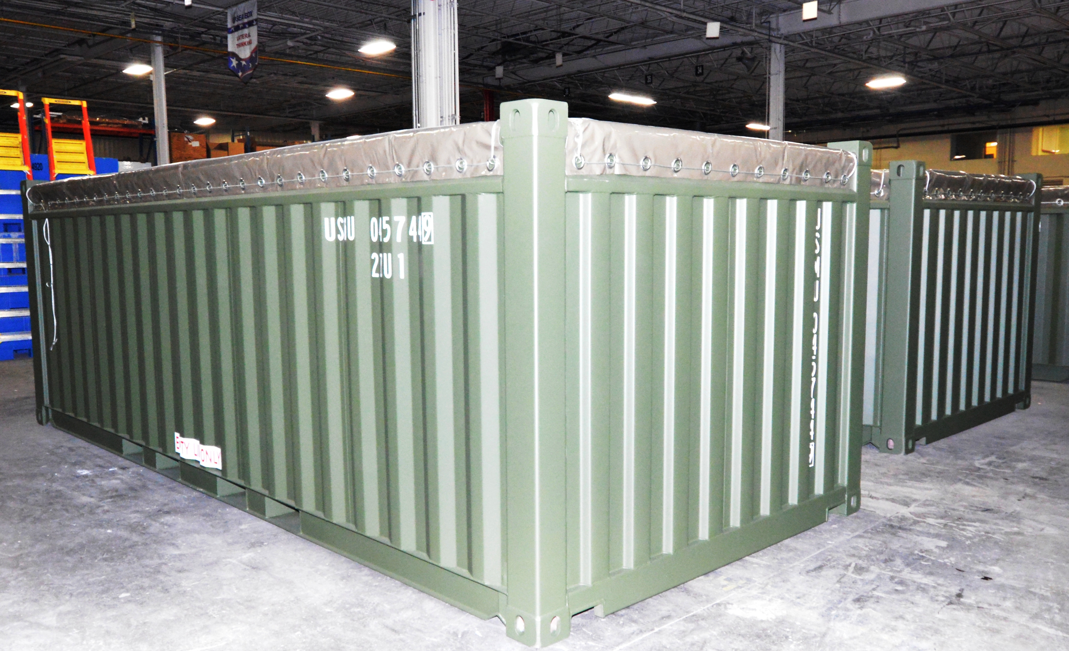 20’ X 6’ 6” High Open Top ISO Cargo Container with Ramp Door