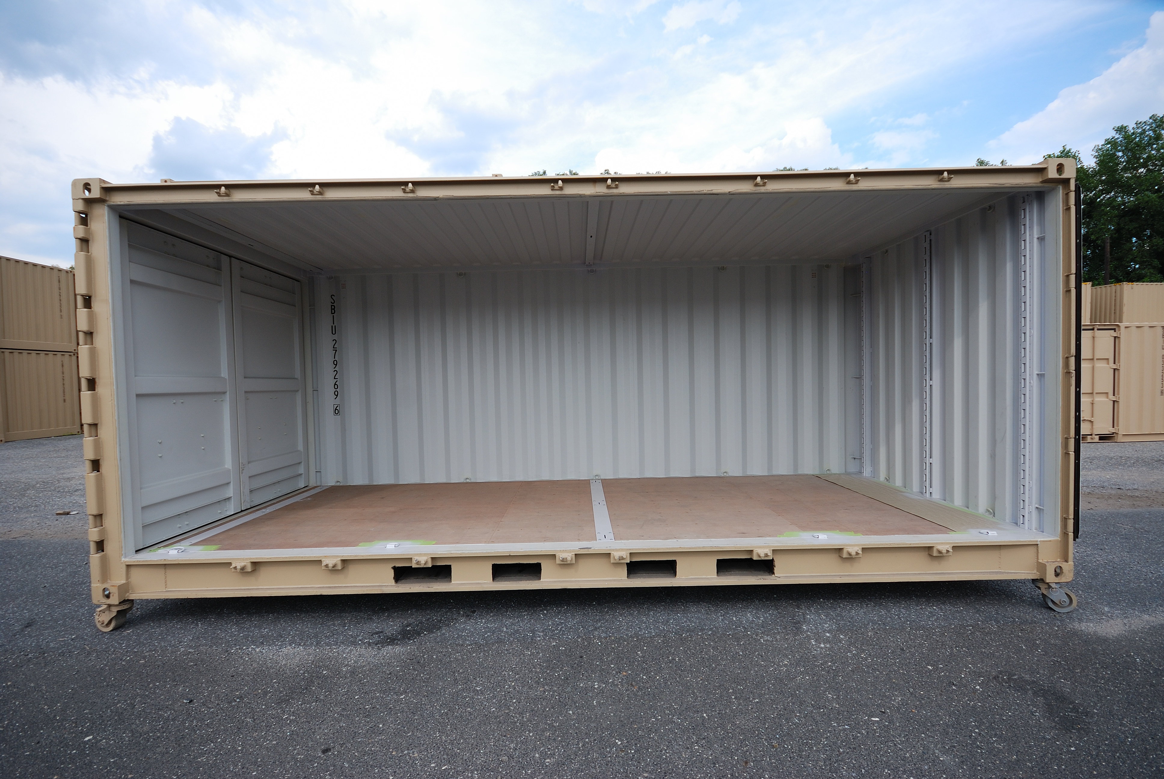 20’ x 9’6” Dry Freight ISO Container - One Full Side Opening and Double Doors One End