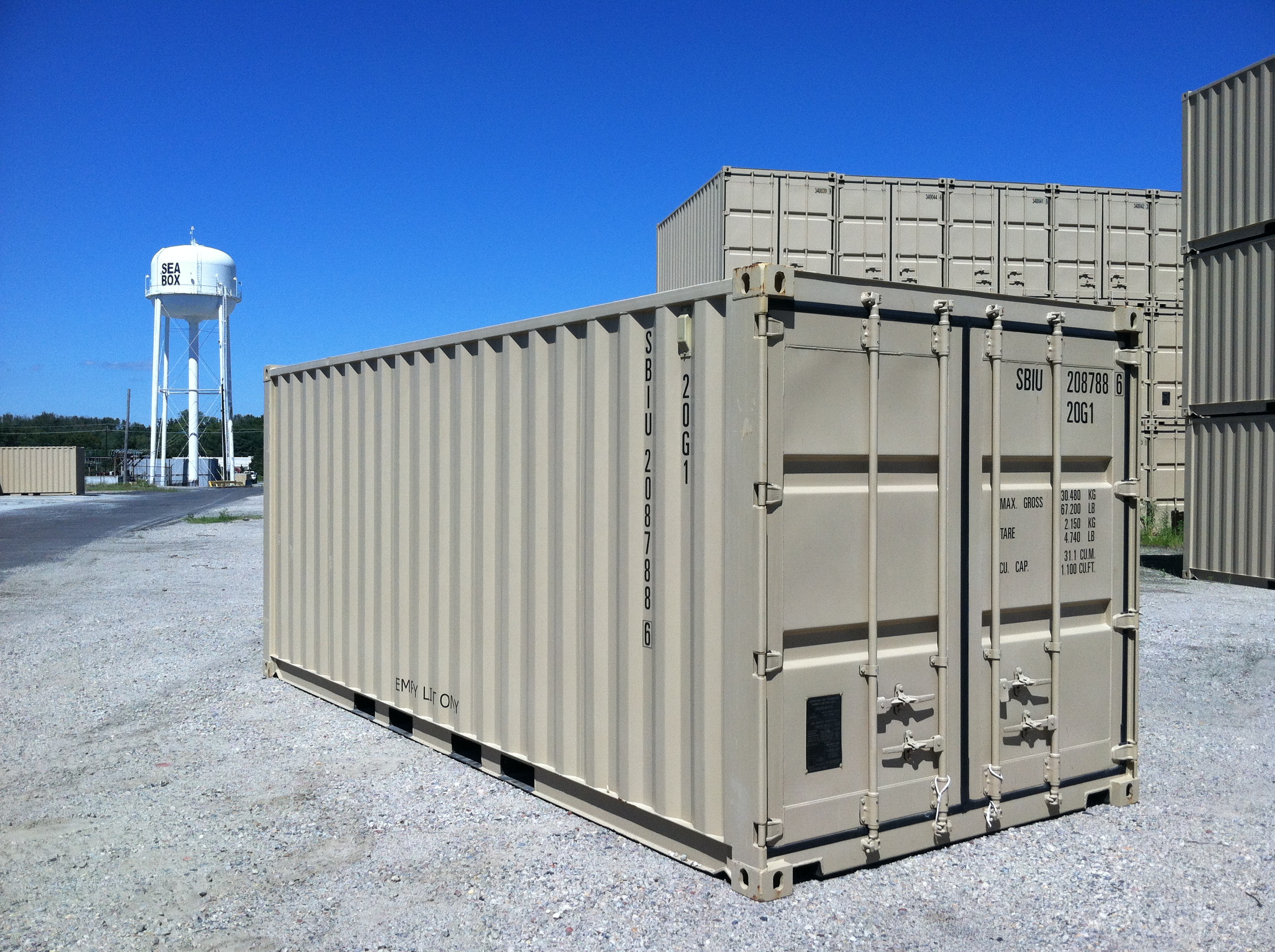 20 ft x 8 ft Dry Freight ISO Container with Double Doors on One End