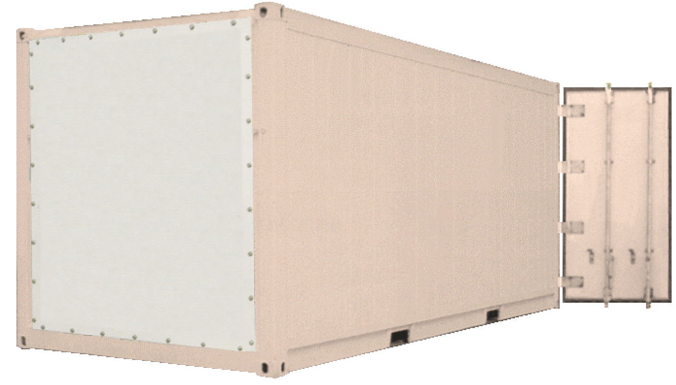 20’ x 8’6” Insulated ISO Cargo Container Double Doors One End