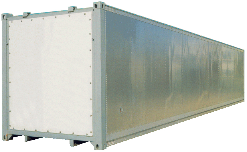 40’ x 8’6” Insulated ISO Cargo Container with Double Doors on One End