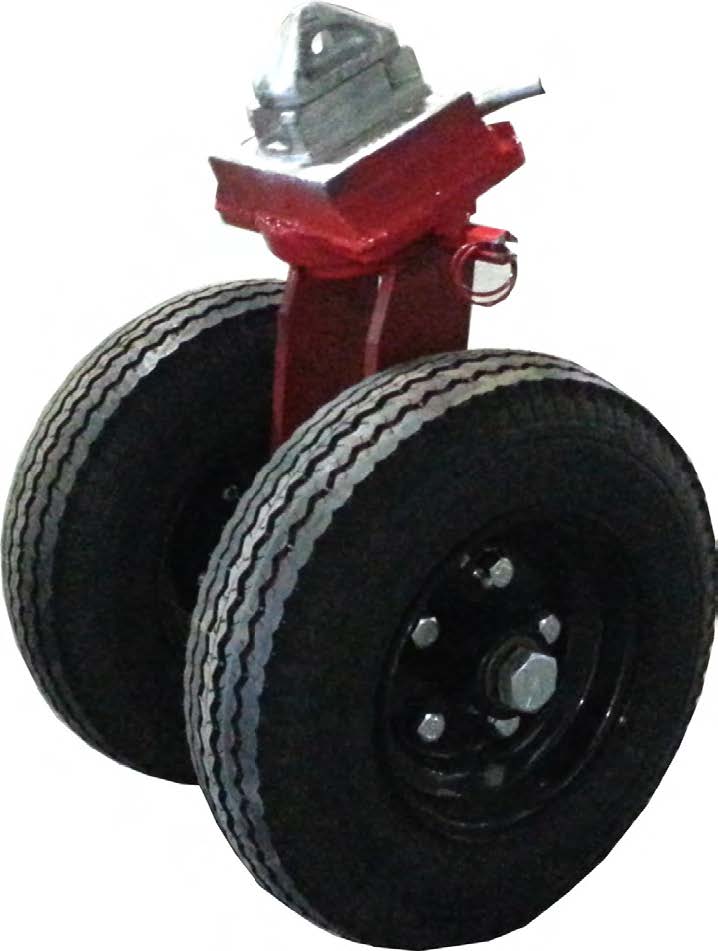 SB5907 - 2.5k Lbs. Capacity, 16” H Dual Wheel Swivel Caster w/ Welded Twistlock 