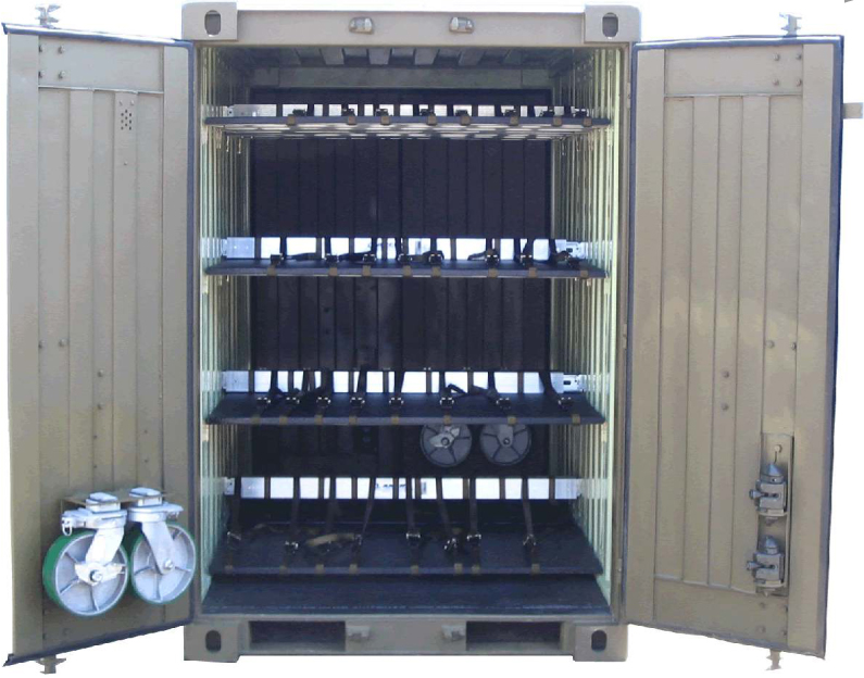 Quadcon Dry Freight ISO Container with Shelving System “COMMON 10”