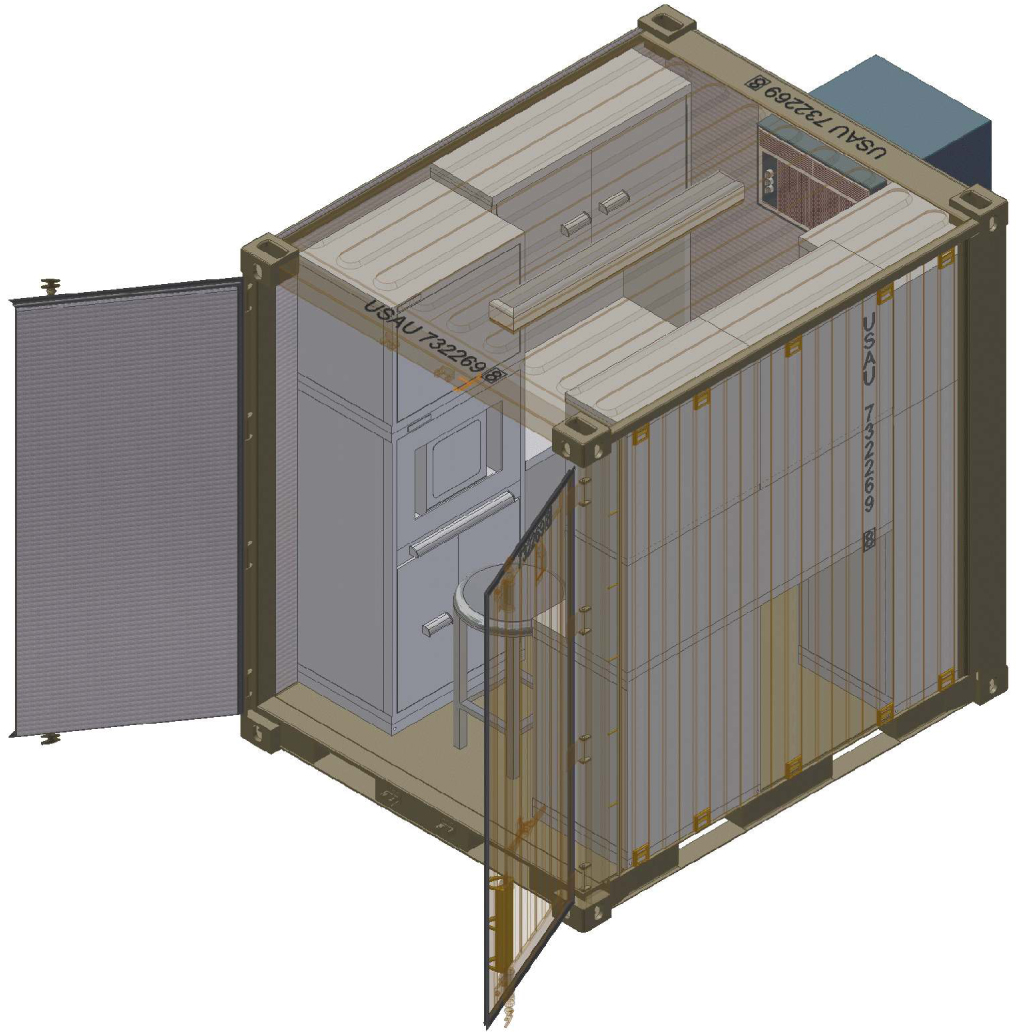 Tricon Type 1 ISO Containerized Shelter with Office Package - Configuration 2