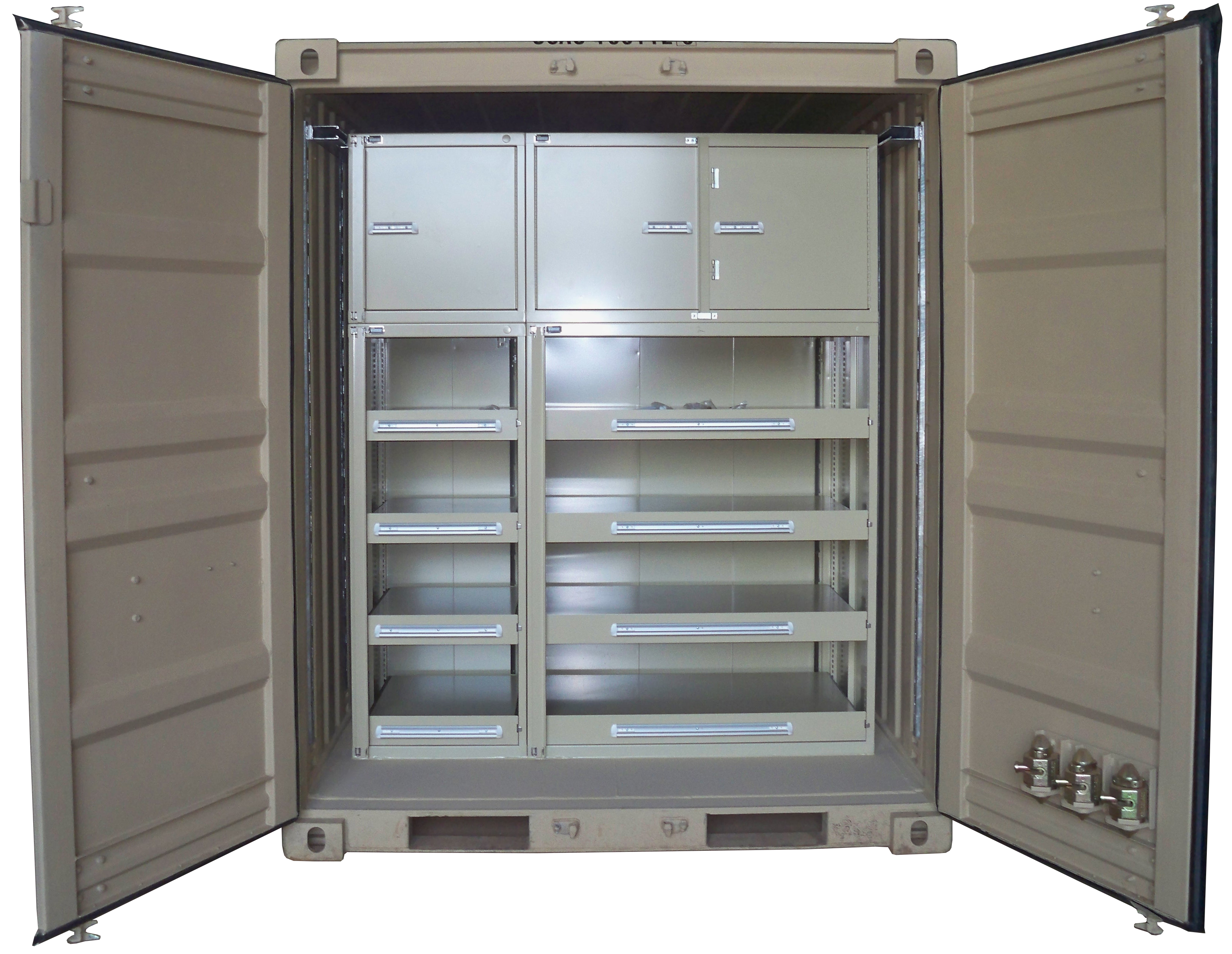 Tricon ISO Container (Type 2) with Cabinets and Roll Out Trays