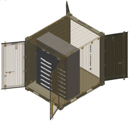 Tricon ISO Container (Type 2) with Cabinets on One Side