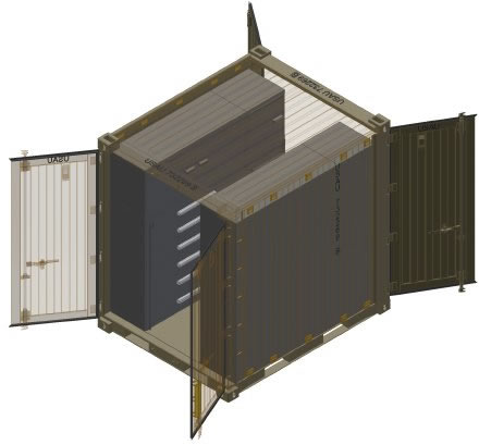 Tricon ISO Container (Type 2) with Cabinents and Drawers