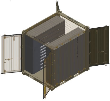 Tricon ISO Container (Type 2) with Cabinents and Drawers
