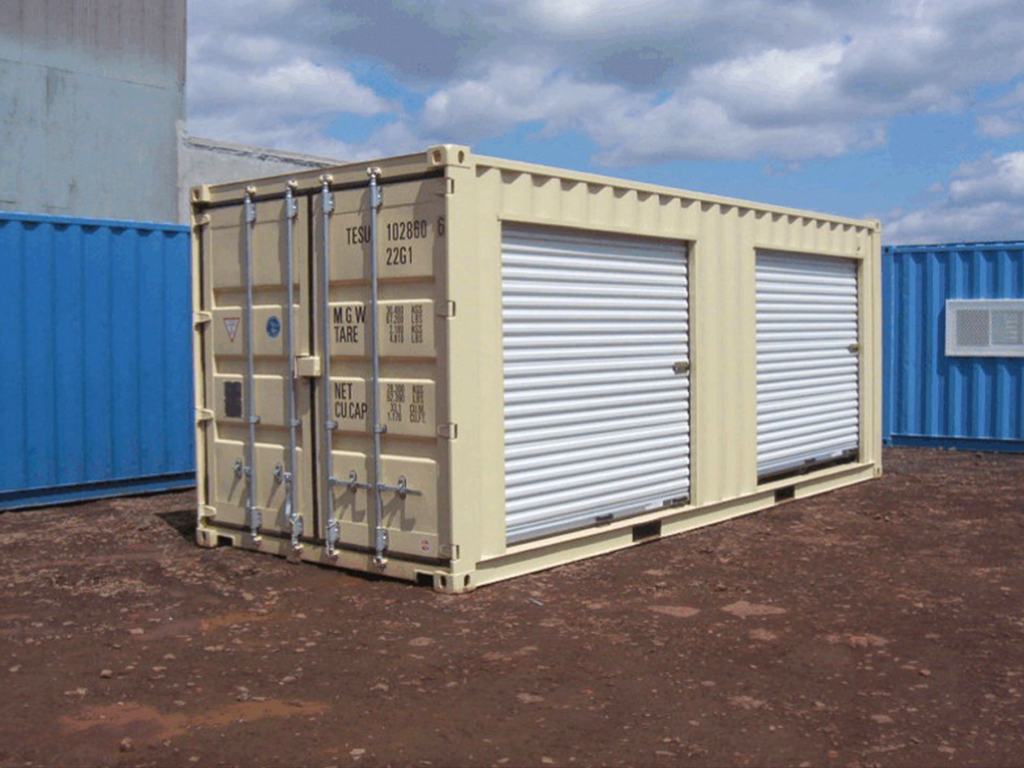 20’ x 8’6” Dry Freight ISO Container with Two Roll-Up Doors