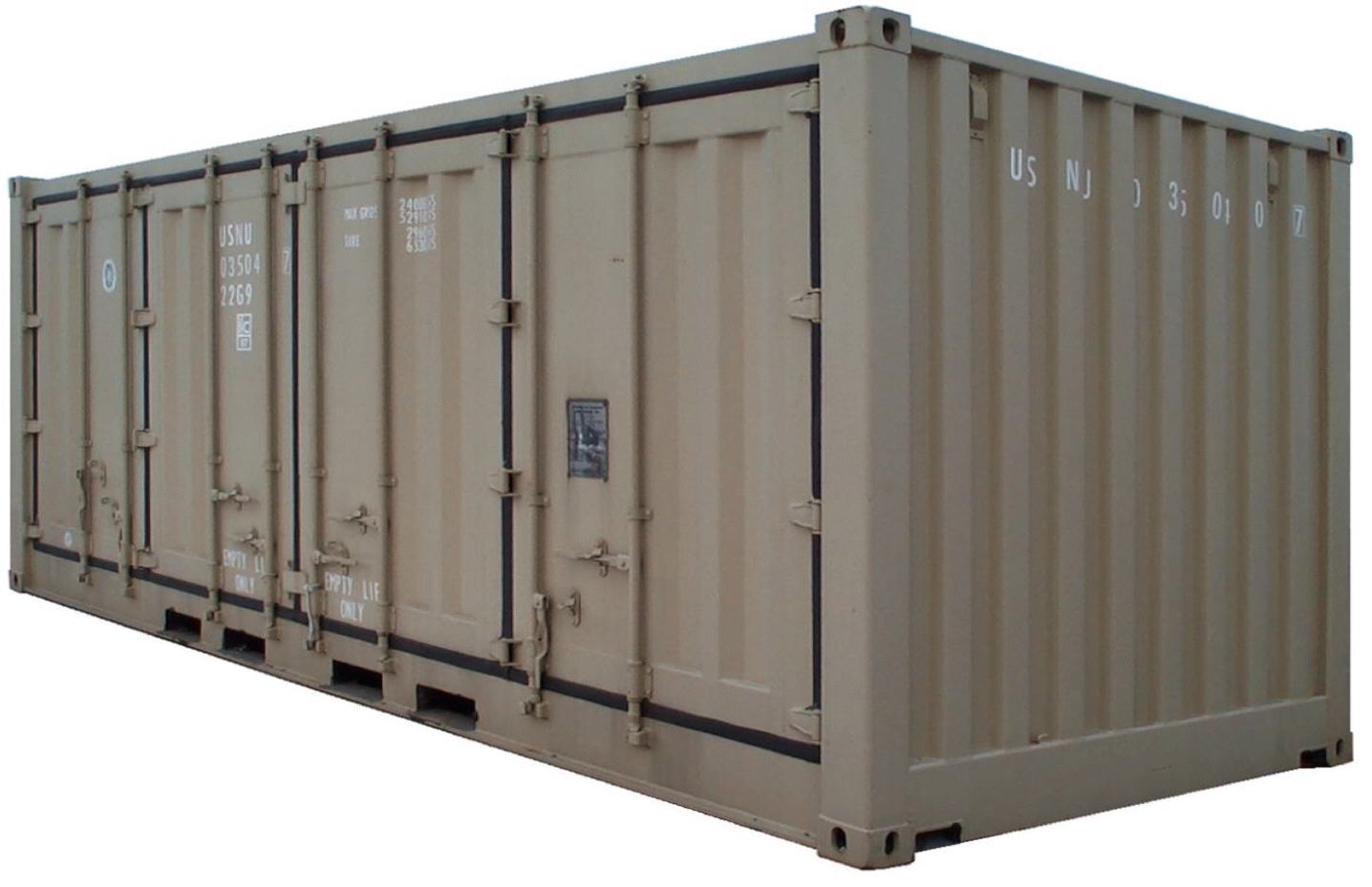 20 ft x 8 ft Dry Freight ISO Container with One Full Side Opening Doors
