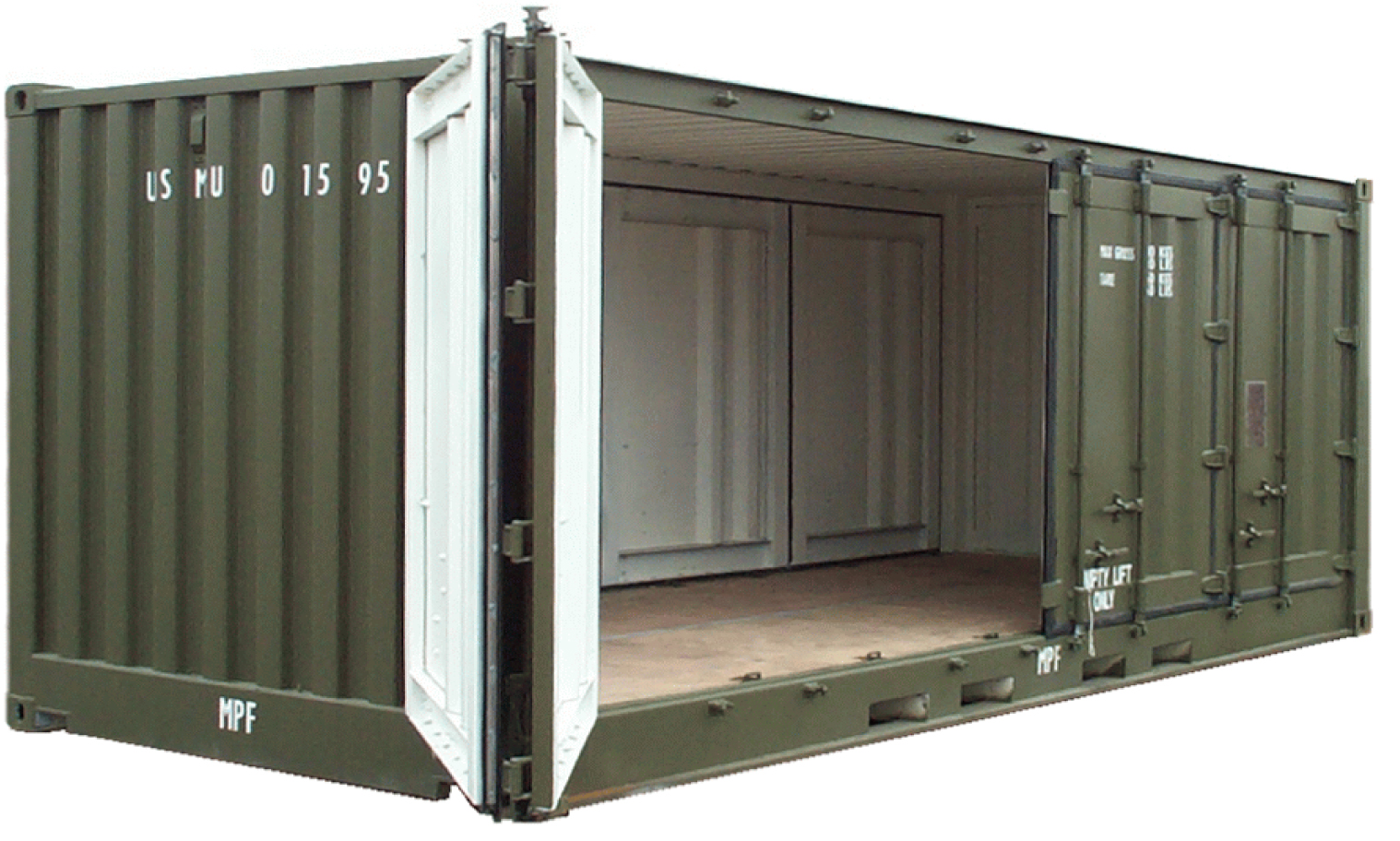 20’ x 8’ Dry Freight ISO Container with Two Full Side Opening Doors