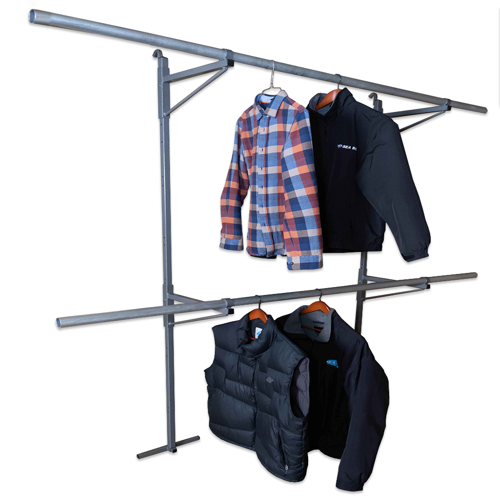 SB6122 - ConExtra Apparel Rack: Adjustable Bracket, 2-Tier (40”)