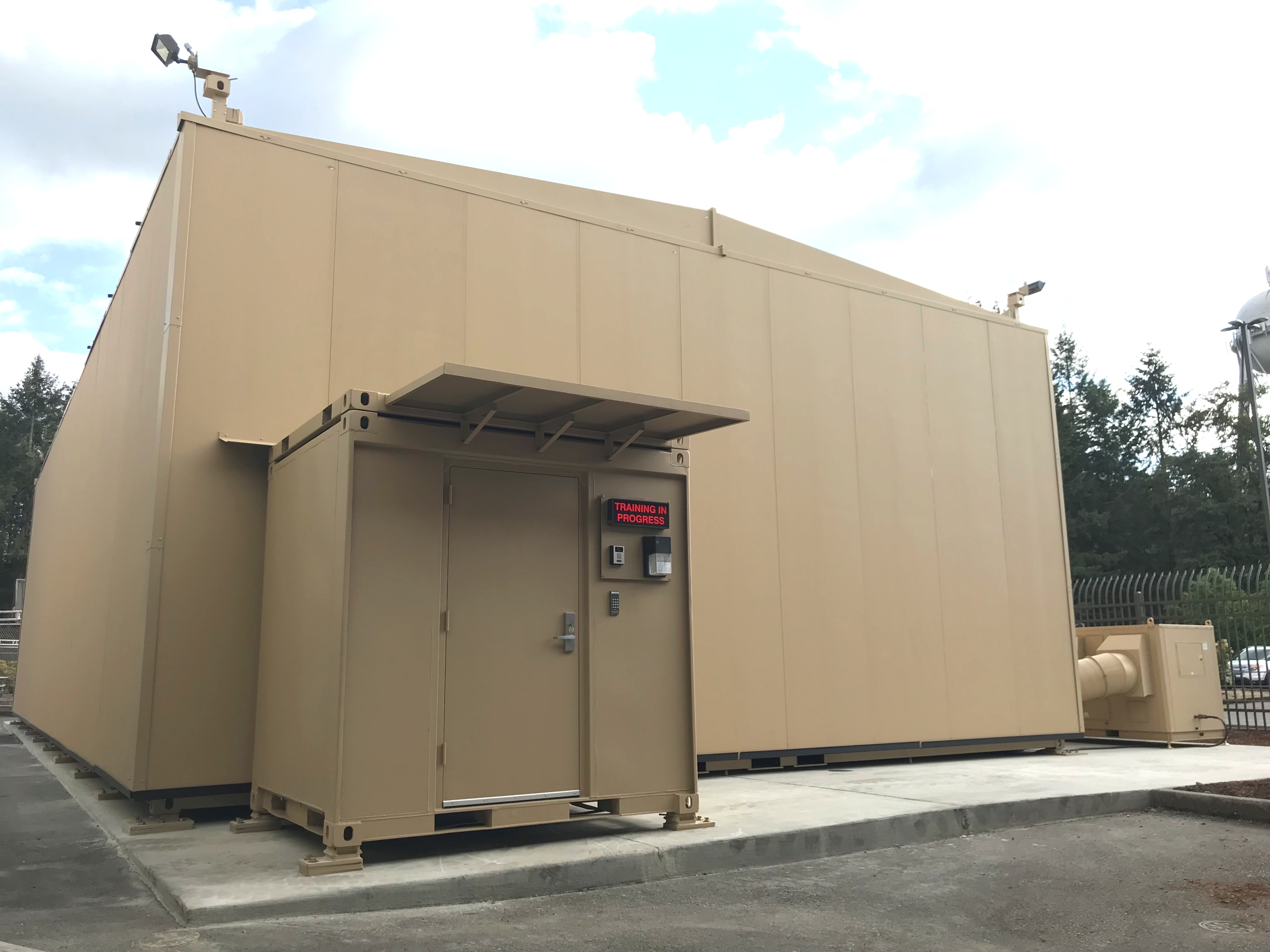 Security Entry Vestibule for Relocatable Simulation Shelter