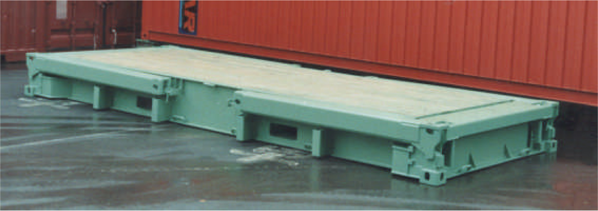 20’ ISO Flatrack - Domino Type (3) with Free Standing Corner Posts