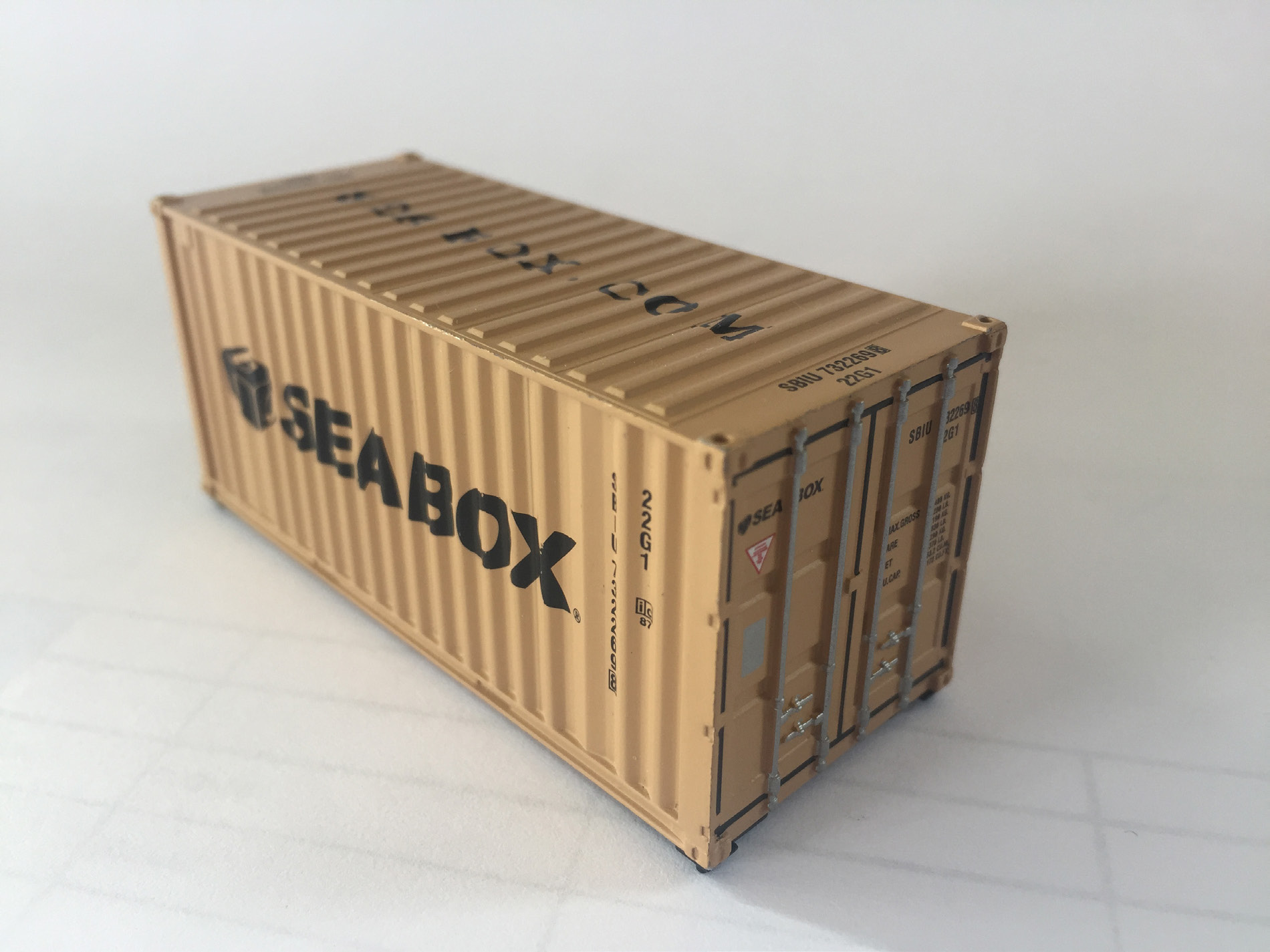 SEA BOX HO Scale Model 20’ x 8’6” ISO Cargo Container