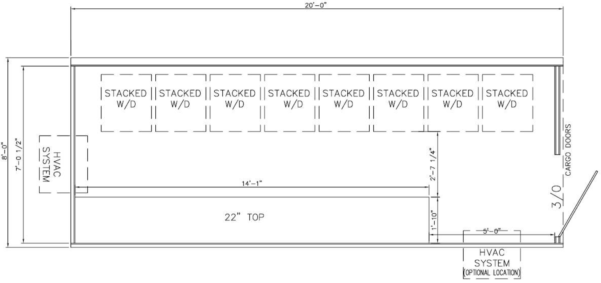 20’ x 8’6” ISO Containerized Laundry Shelter